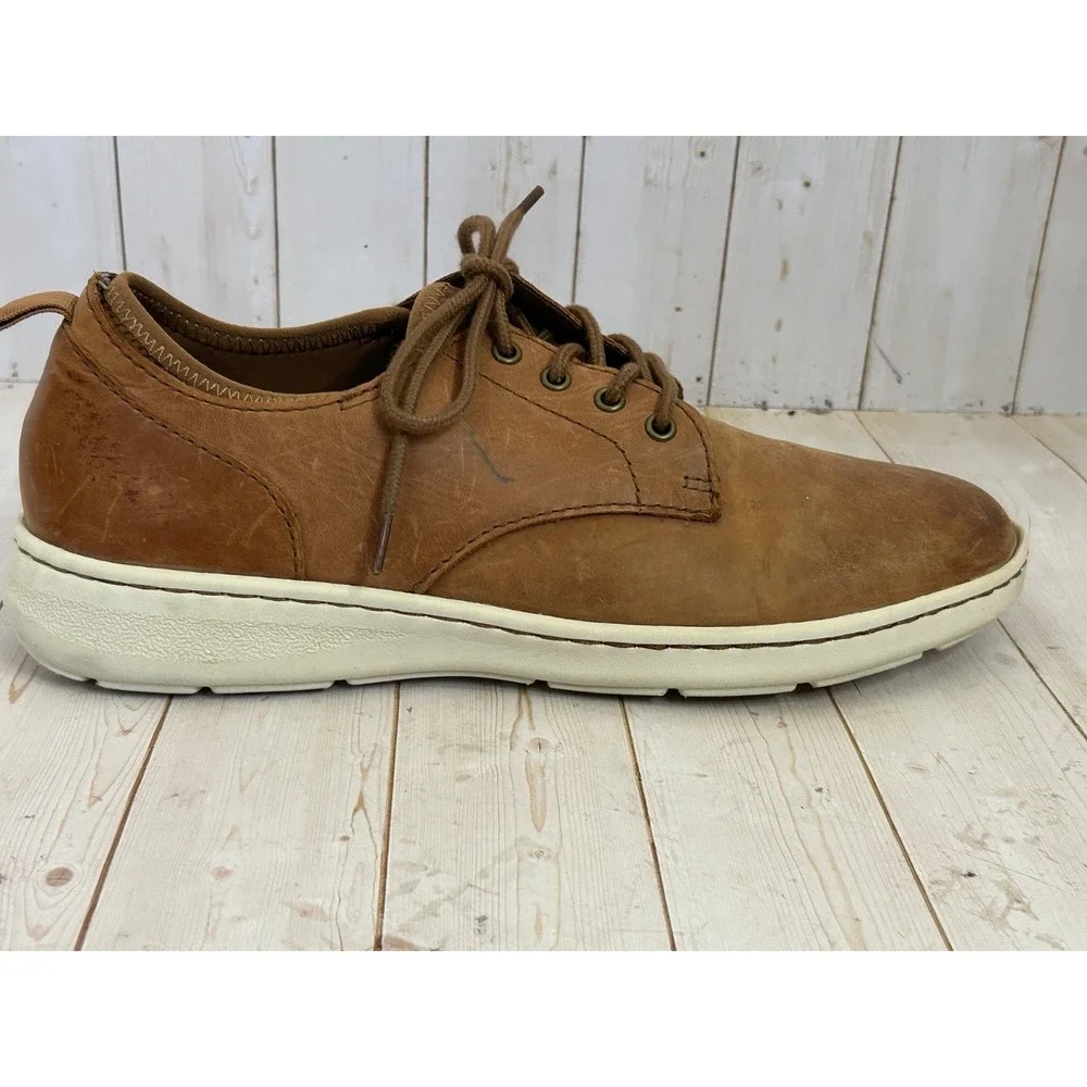 Born Todd Men's Shoes Lace-Up Full Grain Brown Nubuck Leather Size 8.5 M